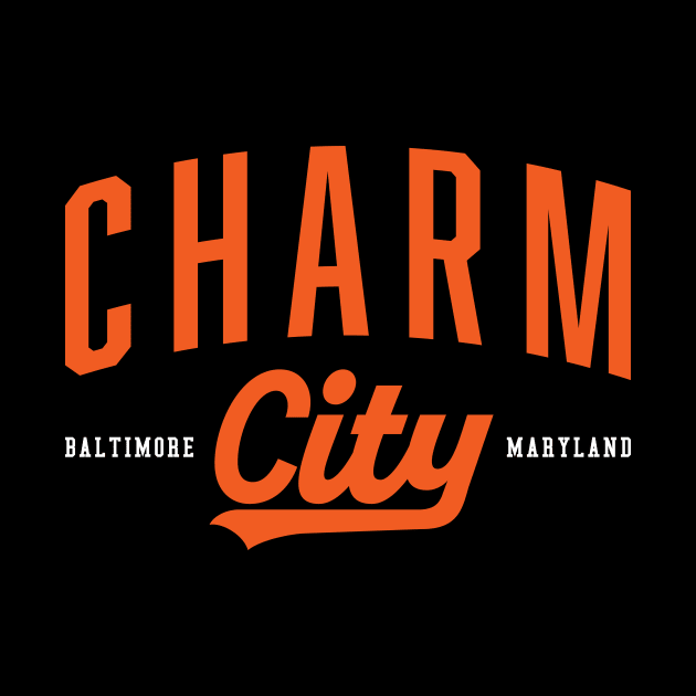 Baltimore Charm City Baseball Tee: Hit a Home Run with City Pride! by CC0hort