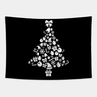 Winter Snowflake White Christmas Tapestry