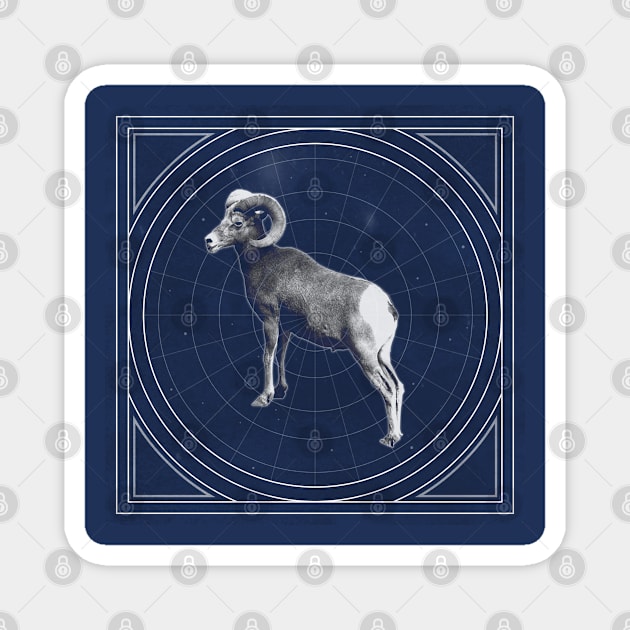 Aries Star Map Magnet by RAADesigns