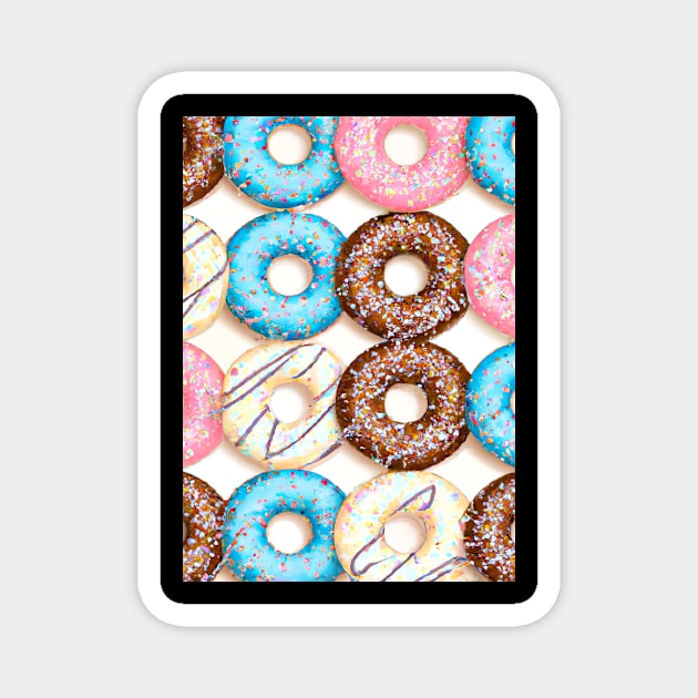 Donuts Pattern Magnet by maxcode