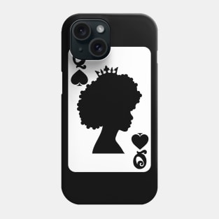 Black queen card Phone Case