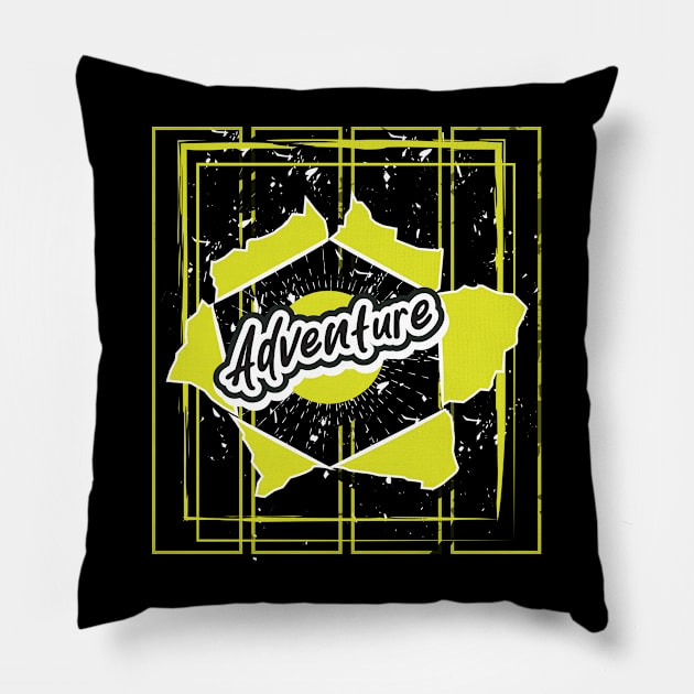 Adventure Pillow by T-Shirt Attires