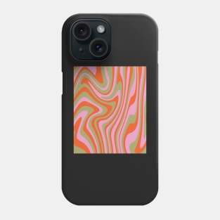 wavy swirl groovy pattern Phone Case