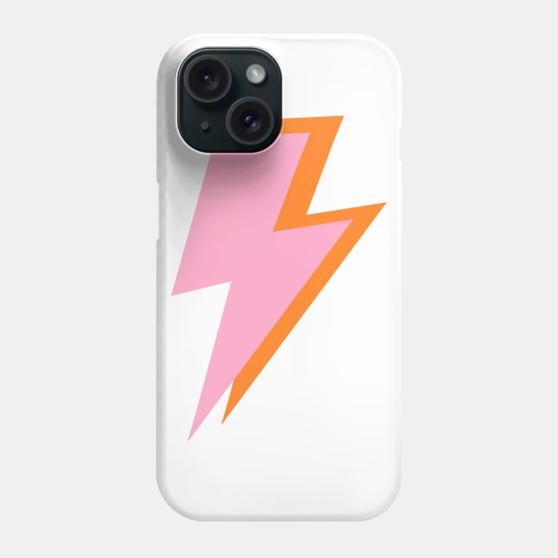 Pink and Orange Lightning Bolts Phone Case by OneThreeSix