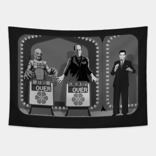 Double Over (B&W) (Universal Monsters/Price is Right) Tapestry