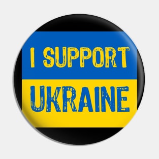 I Support Ukraine Pin