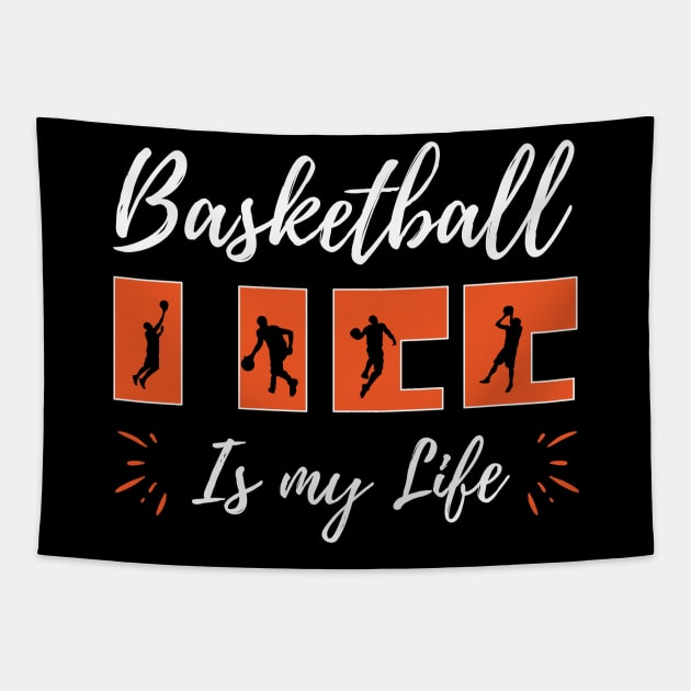 Basketball Is My Life Art Tapestry by mieeewoArt