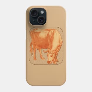 A Cow Grazing Phone Case