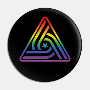 Alien Tricentennial Logo (rainbow effect) Pin