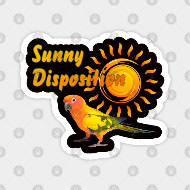 Sun Conure Parrot Sunshine Sunny Disposition Magnet by Einstein Parrot