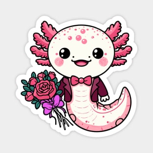 Axolotl Valentine Magnet