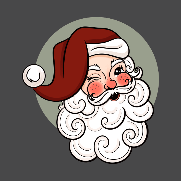 Vintage Santa by Scarlet Sinner Art