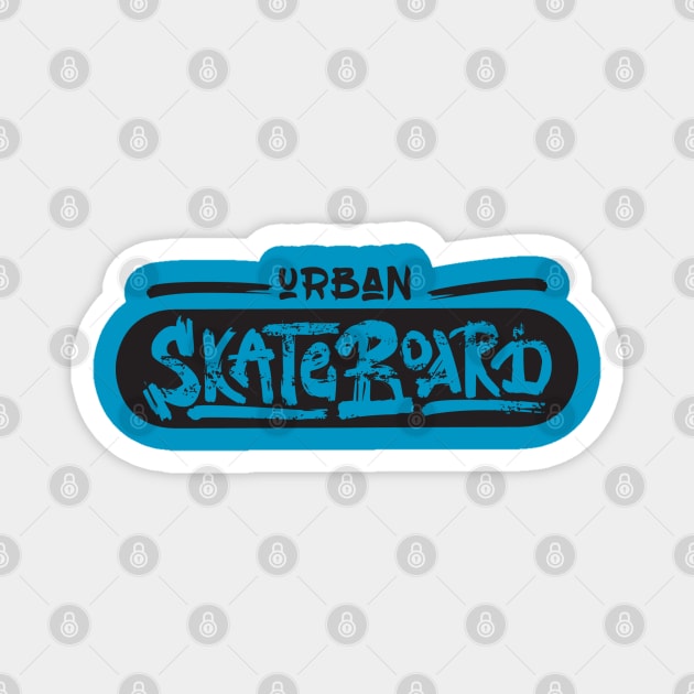 Urban skateboard Magnet by Stellart