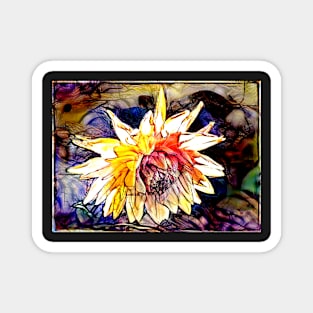 The Abstracted Dahlia Magnet