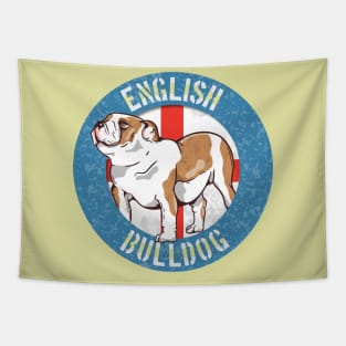 English Bulldog Saint George's Cross Tapestry