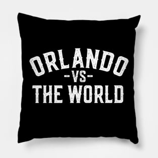 Represent Your Orlando Pride with our 'Orlando vs The World' Pillow