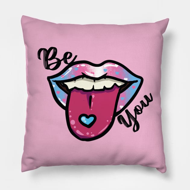 Be You Transgender ! Pillow by Kawaii Black Store