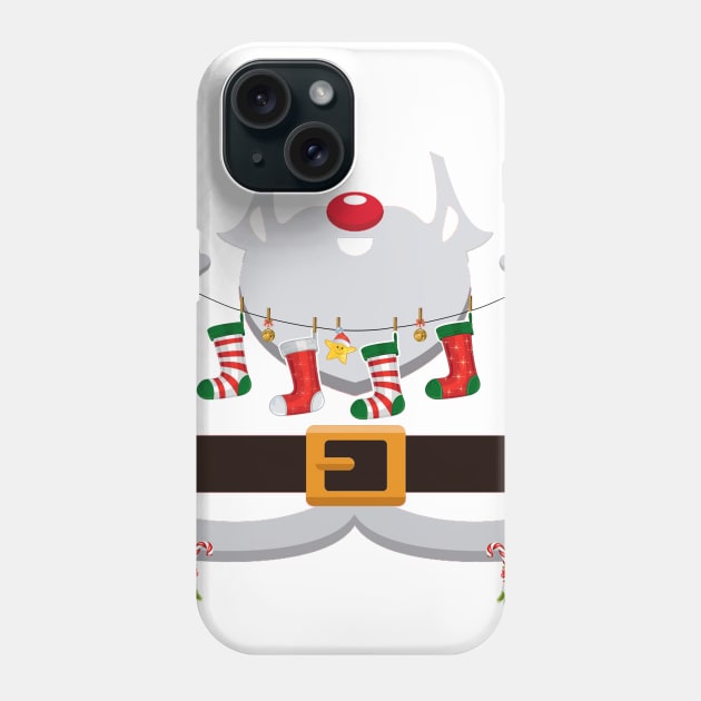 Air Force Claus Santa Christmas Costume Pajama Phone Case by johnbbmerch