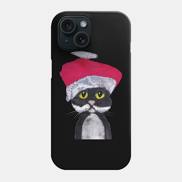 CHRISTMAS CAT Phone Case by haresandcritters