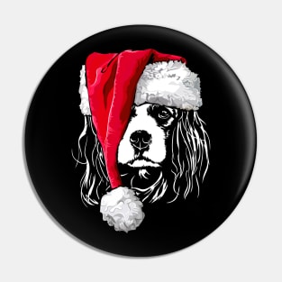 Santa Cavalier King Charles Spaniel Christmas dog mom Pin