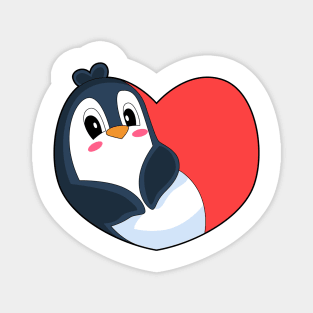 Penguin Heart Magnet