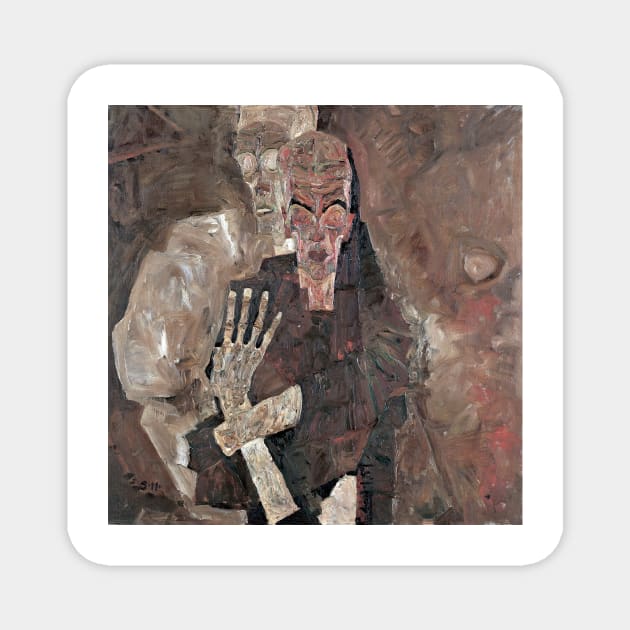 Egon Schiele Self-Seer II (Death and Man) Magnet by pdpress