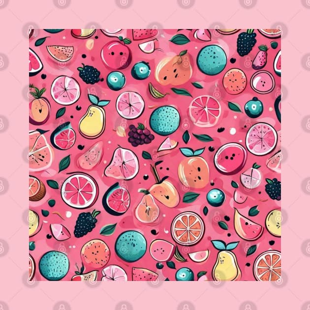 Cute fruits patterns, cute colorful fruits pattern gift ideas by WeLoveAnimals