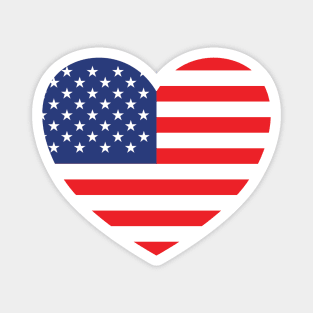 American Flag Heart Magnet