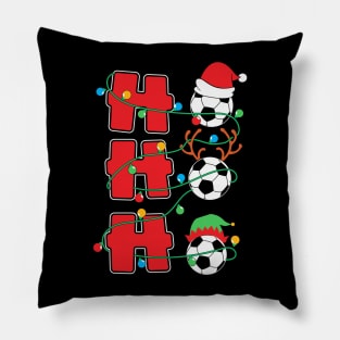 Ho Ho Ho Soccer Football Fan Christmas Gift Pillow