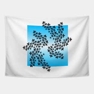 Blue Fleur de Lis fractal Tapestry