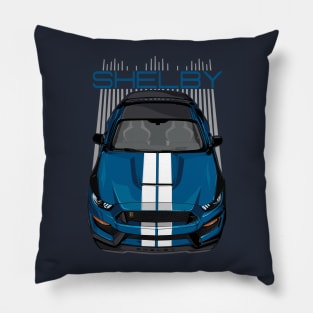 Shelby GT350 - Blue & White Pillow