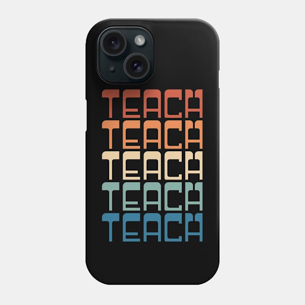 Retro 70s Inspired Typography Teach Phone Case by Inspire Enclave