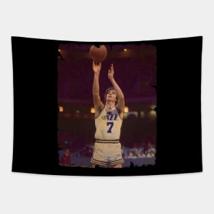 Pete Maravich - Vintage Design Of Basketball Tapestry