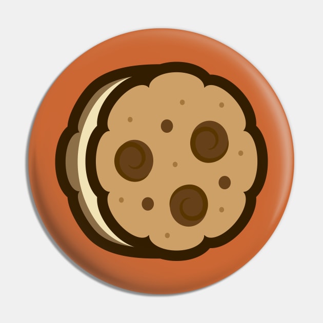 Kawaii Chocolate Chip Cookie Pin by Designeroos