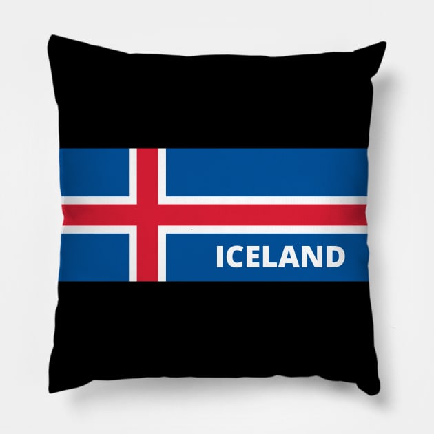 Iceland in Icelandic Flag Pillow by aybe7elf