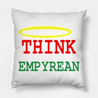 Think Empyrean Design on White Background Pillow