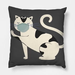 Cat with Mask Pillow