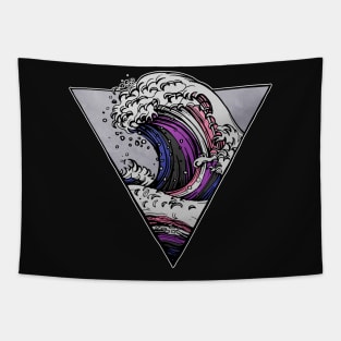 Genderfluid LGBT Wave Tapestry