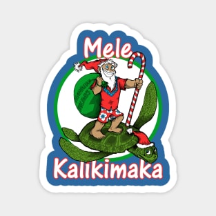 Winter-Hawaiian Santa Magnet