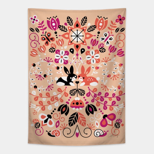 Bunnies Tapestry by CatCoq