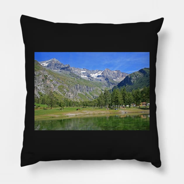 Alpine Landscape Pillow by RedHillDigital