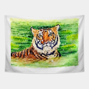 Tiger Watercolor Tapestry