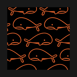 Cute Whales Pattern T-Shirt