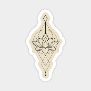 Geometric lotus in portrait Magnet