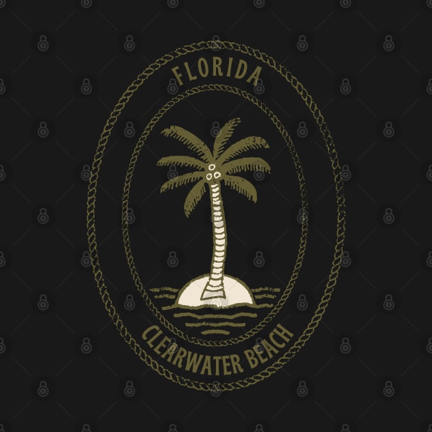 Retro cool Clearwater Beach Florida Palm Tree by bougieFire