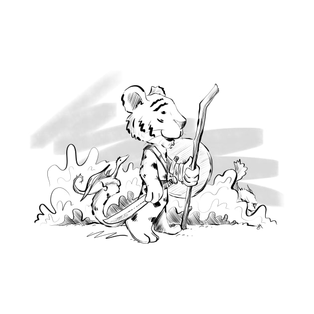 Tiger and dragon on an adventure by Jason's Doodles