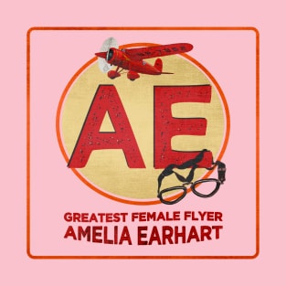 Little Red Bus • Amelia Earhart • "Greatest Female Flyer" T-Shirt