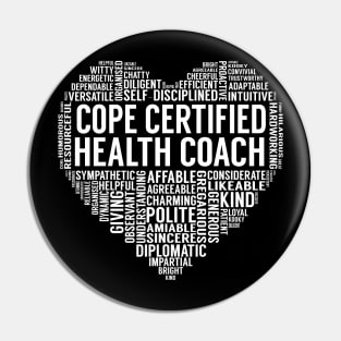 Cope Certified Health Coach Heart Pin