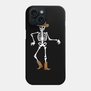 Spooky Skeleton Cowboy Dancing Funny Dad Cowboy Halloween Phone Case