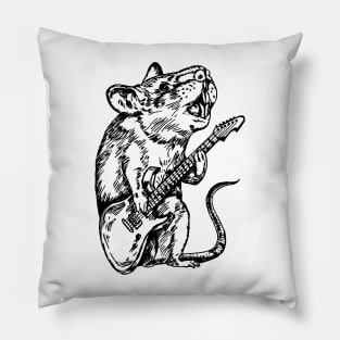 SEEMBO Mouse Playing Guitar Guitarist Musician Music Band Pillow